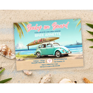 Baby auf Bord Strand Einladung