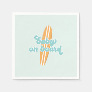 Baby auf Bord Surf Beach Baby Shower Serviette