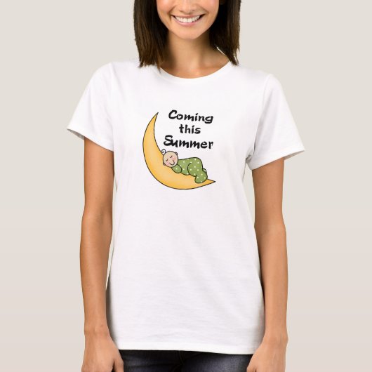 Baby auf dem Mond Summer T-Shirt (Vorderseite)