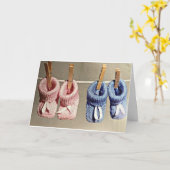 ***BABY AUF DEM WEG**** GLÜCKWÜNSCHE FÜR SIE KARTE (Gelbe Blume)