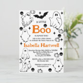 Baby auf dem Weg - Halloween-Kinderdusche Einladung (Stehend Vorderseite)