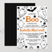 Baby auf dem Weg - Halloween-Kinderdusche Einladung (Vorne/Hinten)