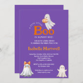 Baby auf dem Weg - Halloween-Kinderdusche Einladung (Vorne/Hinten)