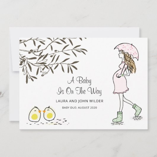 Baby auf dem Weg zu erwarten, Mama Prägancy Ankündigung (Vorderseite)