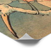 Baby auf einem Storch Poster (Ecke)