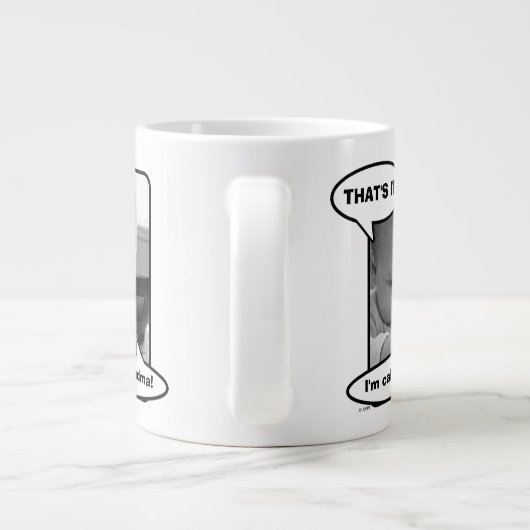 Baby auf Handy Jumbo-Tasse (Rückseite)