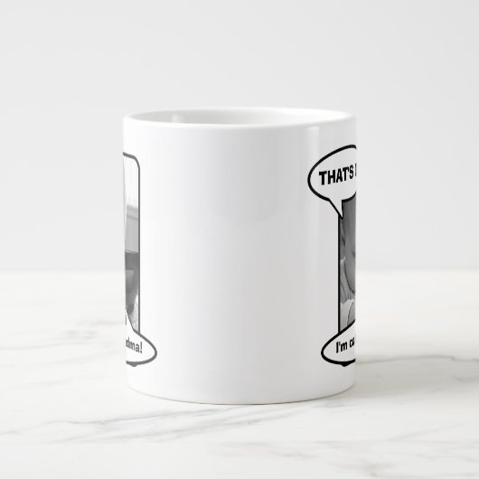 Baby auf Handy Jumbo-Tasse (Vorderseite)