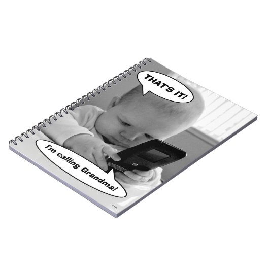 Baby auf Handy Notizblock (Linke Seite)