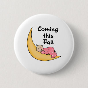 Baby auf Mond-Fall Button