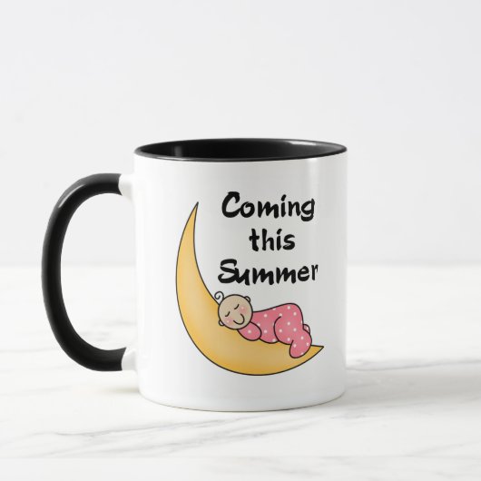Baby auf Mond-Sommer Tasse (Links)