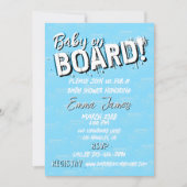 Baby auf Skateboard Schuhe - Junge - Einladung (Vorderseite)