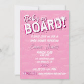 Baby auf Skateboard Schuhe - Mädchen - Einladung (Vorderseite)