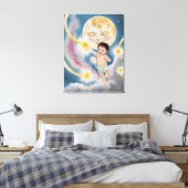 Baby aus der Mond-Leinwand Leinwanddruck (Insitu (Schlafzimmer))