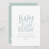 Baby außerhalb des Weihnachtsurlaubs Save The Date (Vorne/Hinten)