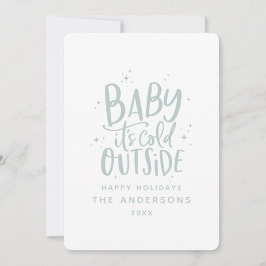 Baby außerhalb des Weihnachtsurlaubs Save The Date (Vorderseite)