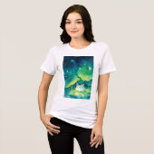 Baby Axolotl Blume Pond Tri-Blend Shirt (Vorderseite voll)