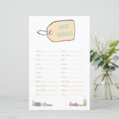 Baby Babble Adventure Baby Dusche (Stehend Vorderseite)