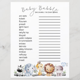 Baby Babble - Baby-Themen-Worträtsel
