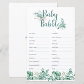 Baby Babble Greenery Baby Shower (Vorne/Hinten)