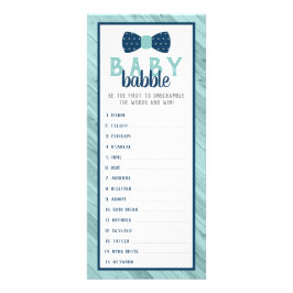 Baby Babble Word Scramble Baby Showspiel Werbekarte