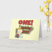 Baby Baby 1. Geburtstag - Hemden und Geschenke Karte (Gelbe Blume)