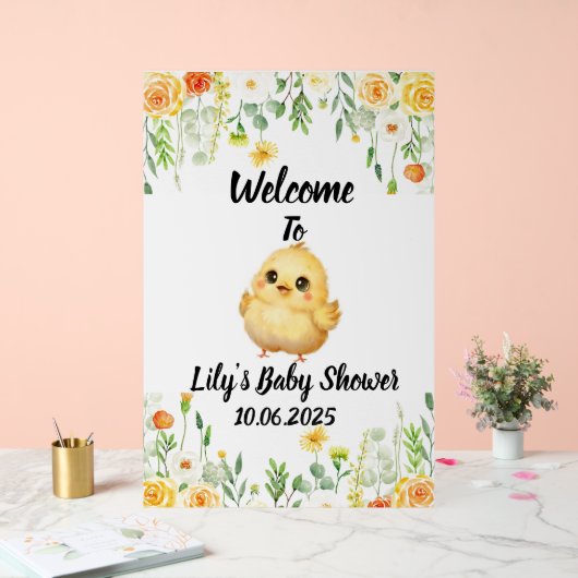 Baby-Baby-Baby-Dusche Acrylschild (Hochzeit)