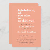 Baby Baby Bold Text Baby Shower Invitation Einladung (Vorne/Hinten)