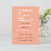 Baby Baby Bold Text Baby Shower Invitation Einladung (Stehend Vorderseite)