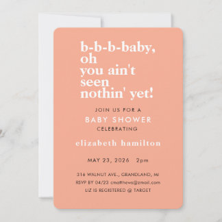 Baby Baby Bold Text Baby Shower Invitation Einladung