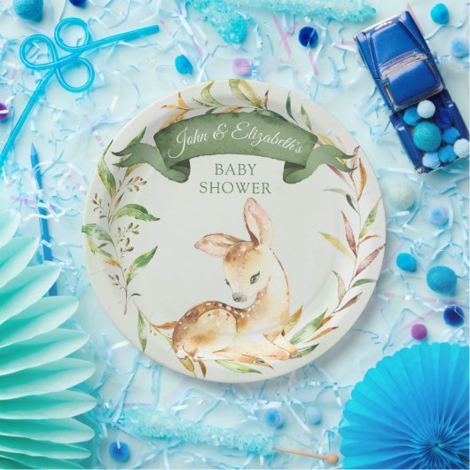 Baby Baby Deer Custom Baby Dusche Pappteller (Party)