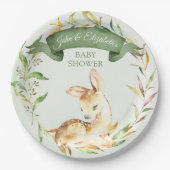 Baby Baby Deer Custom Baby Dusche Pappteller (Vorderseite)
