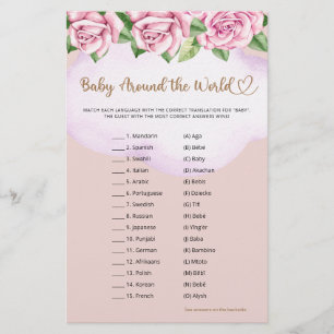 Baby-Baby-Dusche Baby auf der ganzen Welt