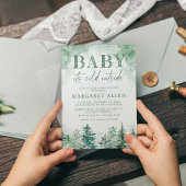 Baby-Baby-Dusche draußen im Winter kalt Einladung