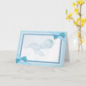 Baby, Baby, Junge Glückwünsche Karte (Gelbe Blume)