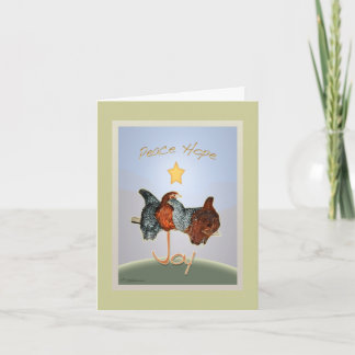 Baby backyard chicken Holiday Card Feiertagskarte