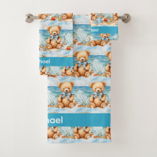 Baby-Badehandtuch-Set für Jungen Individueller N Badhandtuch Set