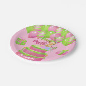 Baby Ballerina Birthday Paper Plate Pappteller (Schrägansicht)