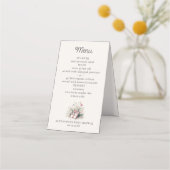 Baby Ballerina Schuhe Wildblumen Girl Duschmenü Treuekarte (Vorderseite)