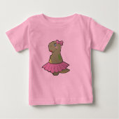 Baby-Ballettröckchen-Mädchen-Dinosaurier T-Rex Baby T-shirt (Vorderseite)