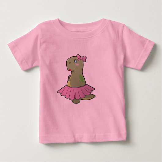 Baby-Ballettröckchen-Mädchen-Dinosaurier T-Rex Baby T-shirt (Vorderseite)