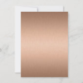 Baby Balloon | Elegante Rose Gold Baby Dusche Einladung (Rückseite)