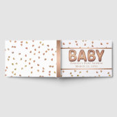Baby Balloon | Elegante Rose Gold Baby Dusche Gästebuch (Voll)