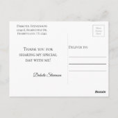 Baby Balloon | Elegante Rose Gold Baby Dusche Postkarte (Rückseite)