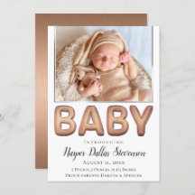 Baby Balloon | Elegantes Rose Gold Baby Foto