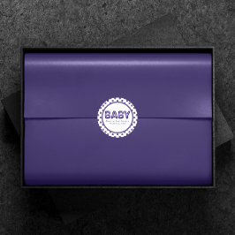 Baby Balloon | Royal Violet Lila Baby Dusche Runder Aufkleber