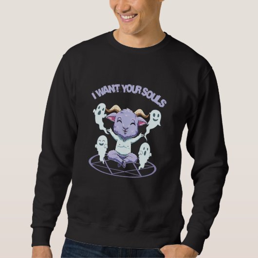 Baby Baphomet Goth Sweatshirt (Vorderseite)