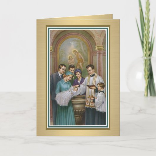 Baby Baptismal Card Karte (Vorderseite)