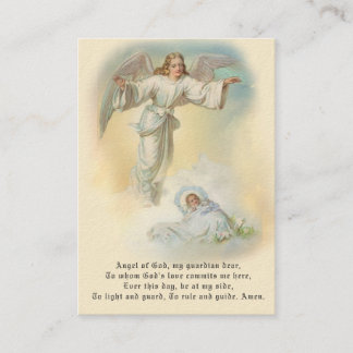 Baby-Baptismal Erinnerungs-Engels-Gebets-heilige Visitenkarte