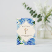 Baby-Baptismal Erinnerungs-Goldkreuz-heilige Karte (Stehend Vorderseite)