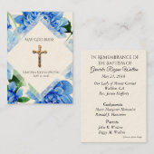 Baby-Baptismal Erinnerungs-Goldkreuz-heilige Karte (Vorne/Hinten)